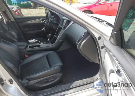 2014 Infiniti Q50 Hybrid Sport z USA, uszkodzony, nr VIN JN1AV7AP0EM690135